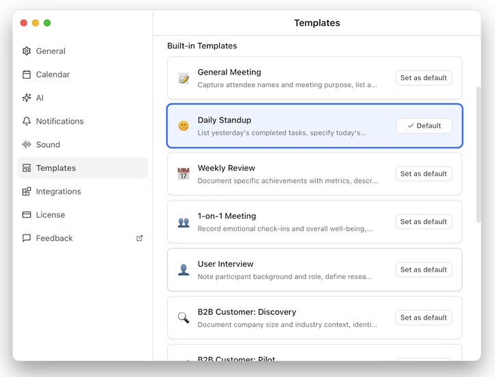 Preparation Checklist